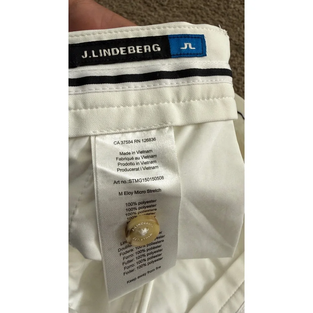 J.Lindeberg‎ Eloy Micro Stretch White Golf Shorts Mens 38 STMG150150508 zz79